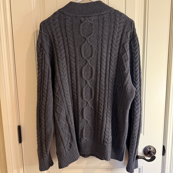 Tilley Cable Kit Sweater Men's Gray Size M - Picture 2 of 11